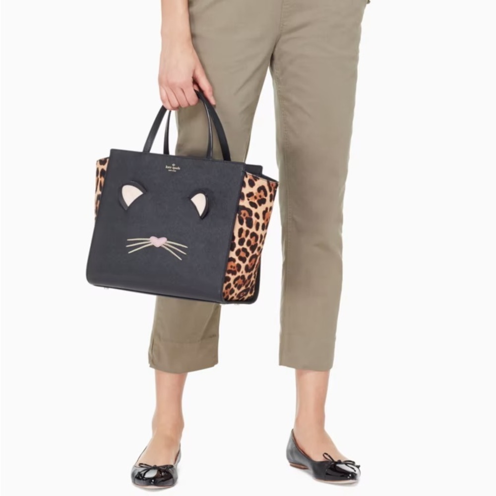 Kate Spade ♠️ leopard calf hair tote nwt - Picture 3 of 12